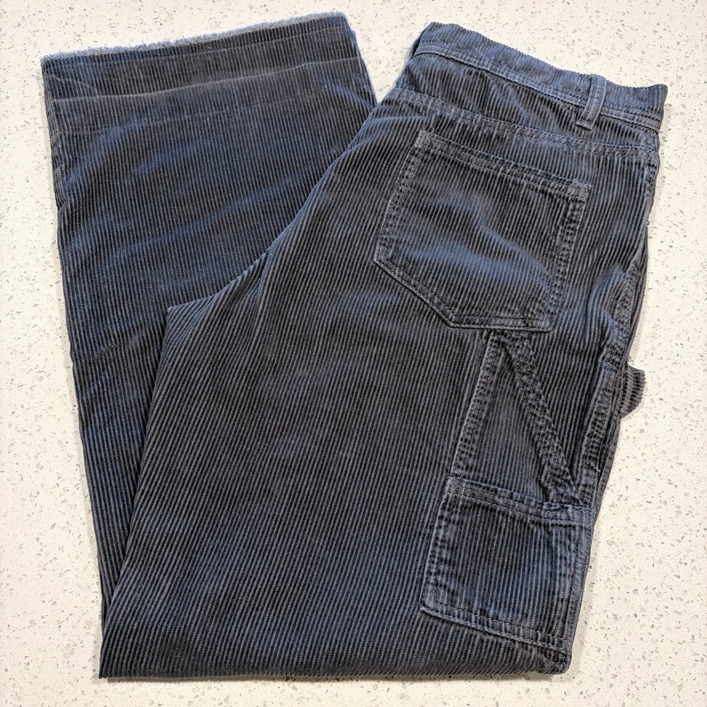 *VINTAGE* Dark Gray Corduroy Carpenter Pants